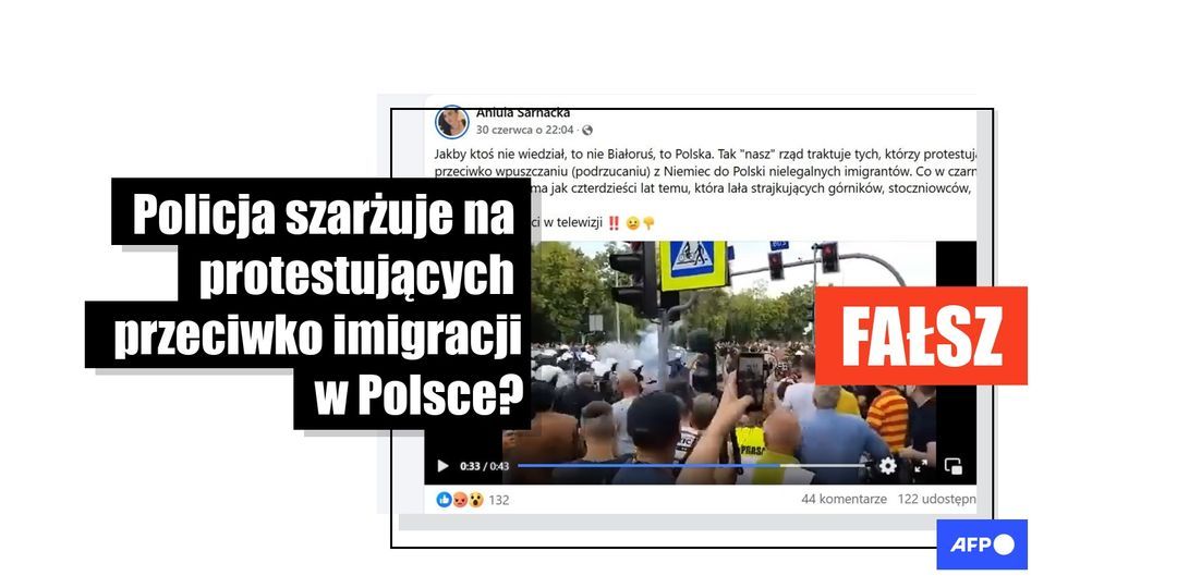 Film z Marszu Równości krąży z błędnym wpisem, że policja pacyfikuje protestujących przeciwko migracji w Polsce - Featured image