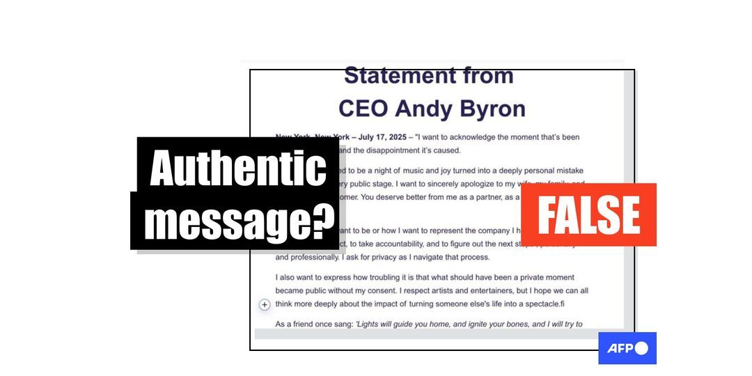 'Fake' Astronomer CEO statement circulates after viral Coldplay concert video - Featured image