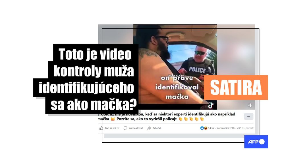 Satirické video muža, ktorý sa „identifikuje ako mačka“, sa na Slovensku šíri ako autentické - Featured image