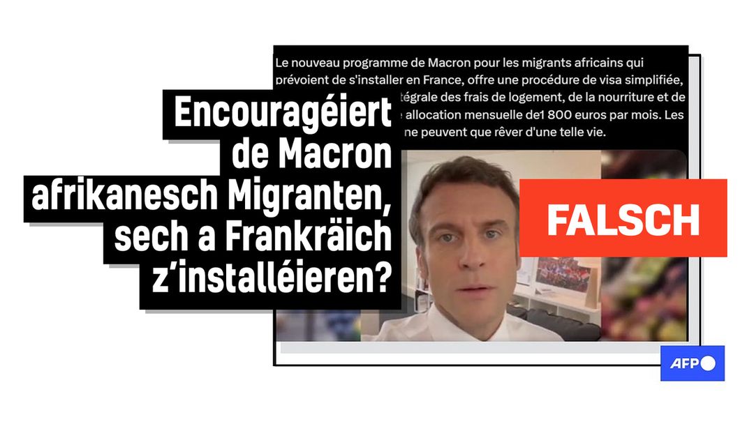 Faktencheck: Macron huet kee Programm iwwer 1.800 Euro fir Afrikaner lancéiert - Featured image