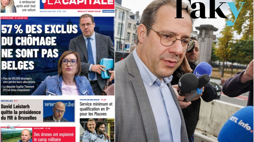 "57% des exclus du chômage ne sont pas Belges" : le chiffre est faux, c'est 19% - Featured image