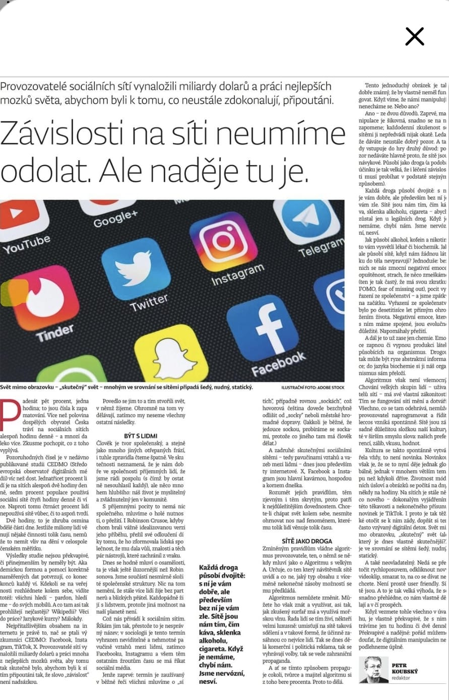 Závislosti na síti neumíme odolat. Ale naděje tu je