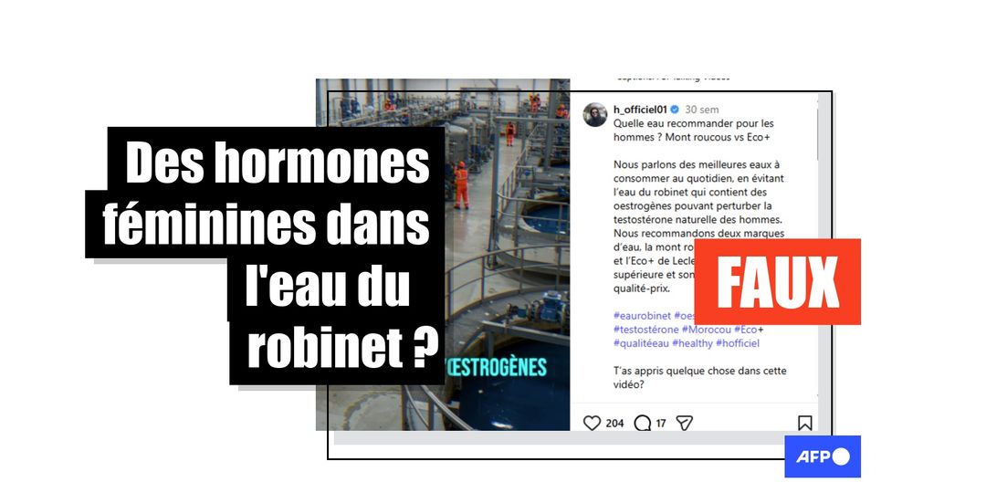 "Bourrée" d'hormones féminines ? Les affirmations infondées des masculinistes sur l'eau du robinet - Featured image