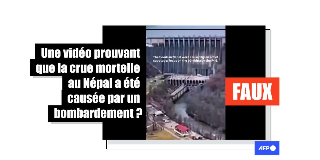 La vidéo d'une frappe aérienne à l'origine des inondations meurtrières au Népal ? C'est de l'IA - Featured image