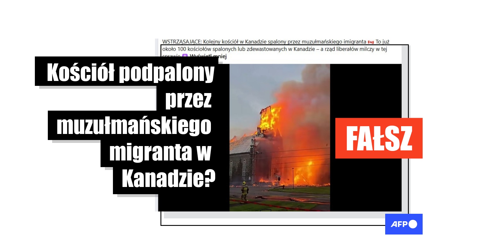 Ten kościół w Kanadzie zapalił się od pioruna a nie w wyniku podpalenia przez muzułmańskiego migranta-featured-image